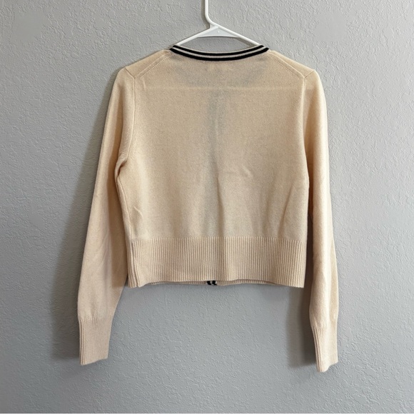 J. Crew Cream and Black Trim Cardigan - Picture 4 of 5